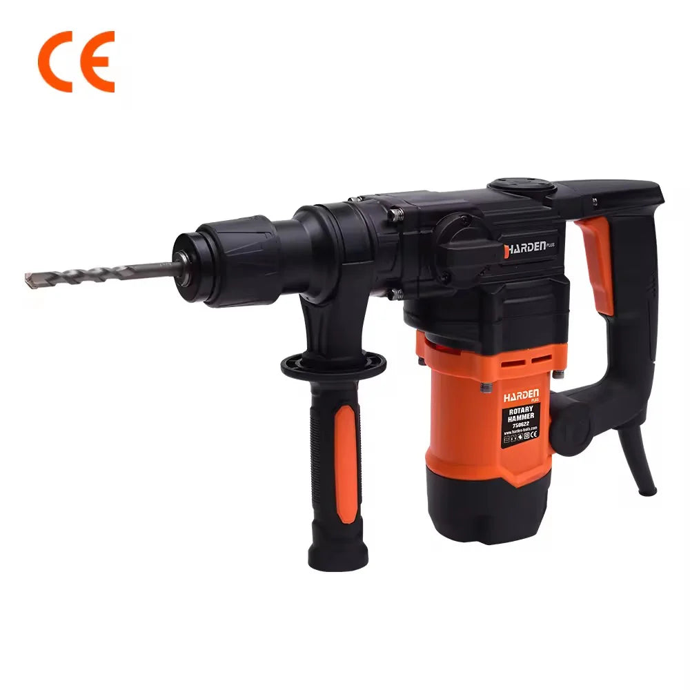 HARDEN 750622 900W 28mm Rotary Hammer Drill with SDS Plus Bits and Chisels